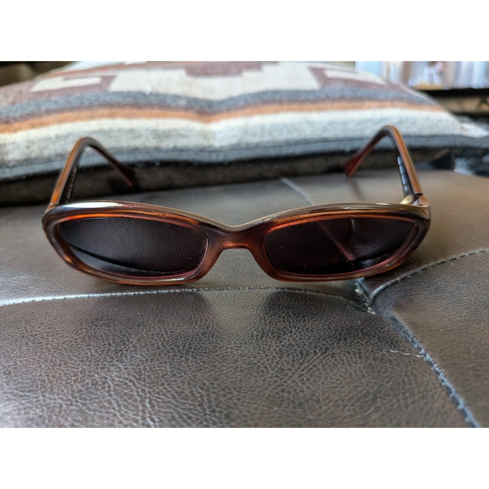 Fendi FS225 Russet Brown Rectangular Eyeglass Frames Womens Italy 53-18-130